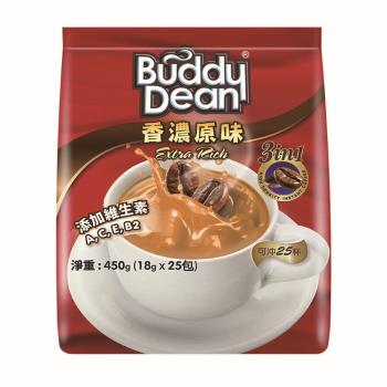 【Buddy Dean】巴迪三合一咖啡-香濃原味(18g x 25入 x 12包 / 箱)