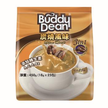 【Buddy Dean】巴迪三合一咖啡-炭燒風味(18g x 25入 x 12包 / 箱)
