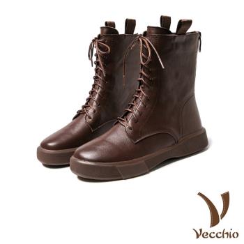 【VECCHIO】馬丁靴 真皮馬丁靴/全真皮頭層牛皮經典百搭帥氣馬丁靴 棕