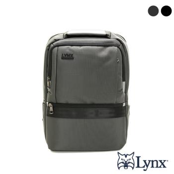 Lynx - 美國山貓商務1680D彈道尼龍硬挺17吋機能帥氣後背包-共2色
