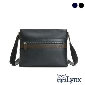 Lynx - 美國山貓精品nappa牛皮軟質感橫式側背包(大)-共2色