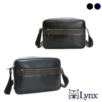Lynx - 美國山貓精品nappa牛皮軟質感橫式側背包(中)-共2色
