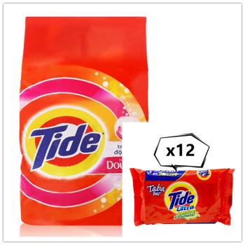 【Tide】洗衣粉-含Downy(2.25kg)*2+洗衣皂(125g)*12