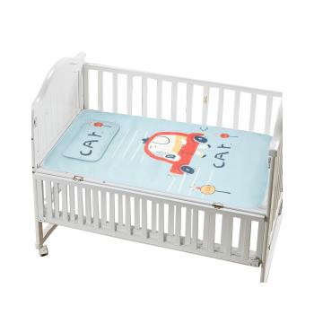 Colorland-MuslinTree-寶寶嬰兒床冰絲涼蓆涼感床墊 枕頭組