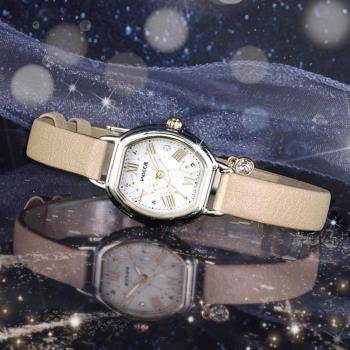CITIZEN星辰 Wicca 公主系列 太陽能 酒桶型水晶腕錶 KP2-515-12