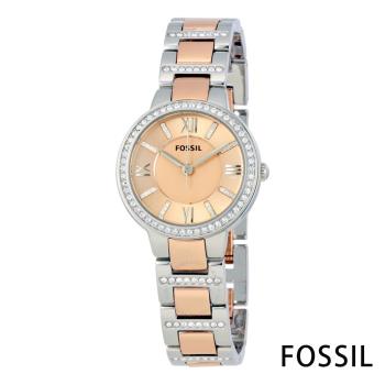 FOSSIL 名媛璀璨設計時尚腕錶(ES3405)-白x玫瑰金/30mm