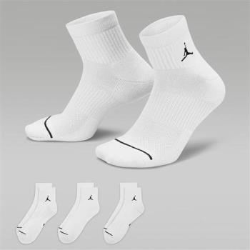 Nike 襪子 Jordan 中筒襪 3入組 白【運動世界】DX9655-100★慈濟