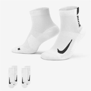 Nike 襪子 短襪 踝襪 排汗 一組兩入 白【運動世界】SX7556-100★慈濟