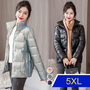【韓國K.W.】韓國精品閃亮科技保暖棉外套型