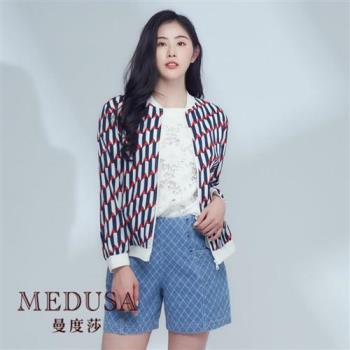 現貨【MEDUSA 曼度莎】幾何印花棉質薄外套（M-2L）｜女外套 防曬外套 薄外套