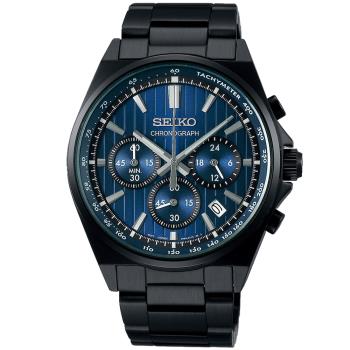 SEIKO精工 CS系列 經典條紋計時腕錶 8T63-01T0U/SBTR035J