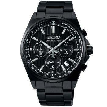 SEIKO精工 CS系列 經典條紋計時腕錶 (8T63-01T0SD/SBTR037J) SK044