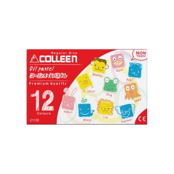 【COLLEEN】可力油性粉蠟筆 12色 12盒入/箱 21129