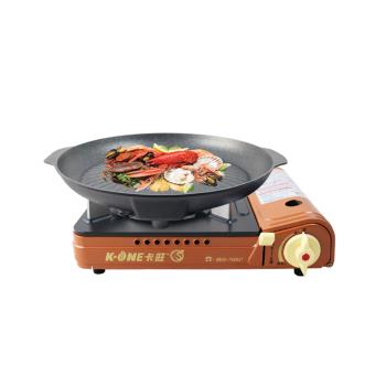 卡旺K1-A001D雙安全卡式爐+韓國火烤兩用圓弧烤盤