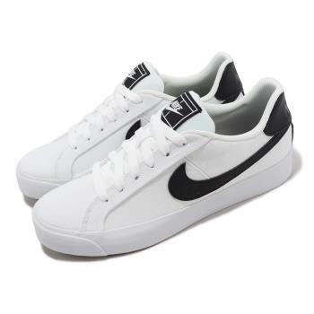 Nike 休閒鞋 Wmns Court Royale AC CNV 女鞋 白 黑 小白鞋 復古 網球風 CD5405-100