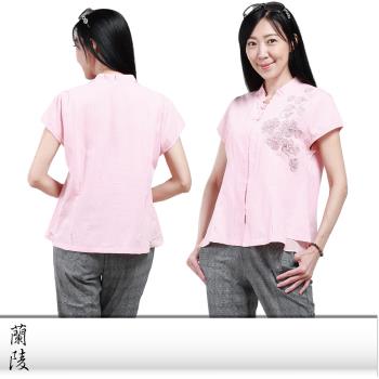 噶瑪蘭(2入)改良式復古刺繡盤釦上衣DK6343-10