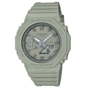 【CASIO 卡西歐】G-SHOCK 自然大地色 雙顯手錶 大地綠_GA-2100NC-3A_45.4mm