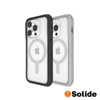 Solide iPhone 15 Pro Max 維納斯抗菌軍規防摔磁吸手機殼(附透明霧面背蓋)