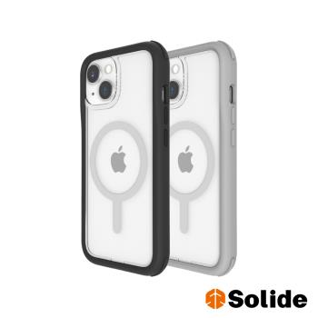 Solide iPhone 15 Plus 維納斯抗菌軍規防摔磁吸手機殼(附透明霧面背蓋)