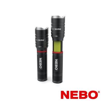 【NEBO】Tac Slyde 12倍變焦滑行COB兩用手電筒-吊卡(NEB-6746-G)