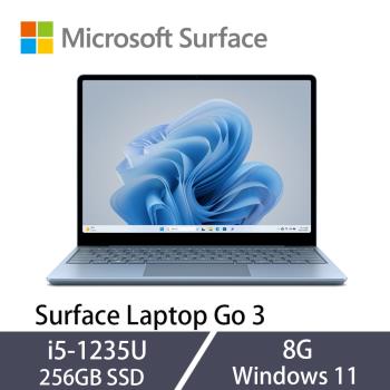 Microsoft微軟Surface Laptop Go 3 12吋 觸控筆電 i5-1235U/8G/256GB Win11冰藍 XK1-00069