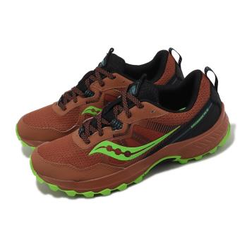 Saucony 越野跑鞋 Excursion TR16 男鞋 橘 螢光綠 回彈 耐磨 運動鞋 索康尼 S2074416