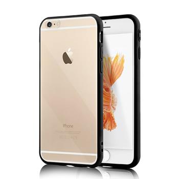 Apple iPhone 6/6s (4.7 吋) 高質感雙料材質 時尚黑色TPU軟邊框+PC硬背板 全覆式手機殼/保護套
