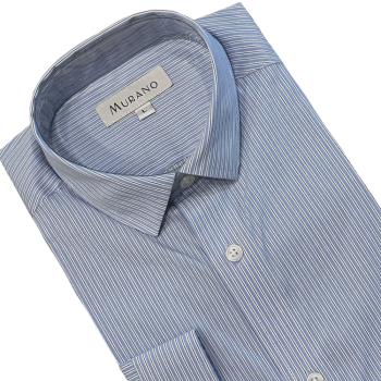 [MURANO]經典條紋長袖襯衫-藍條 M-2XL