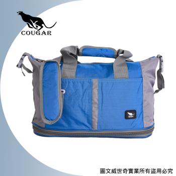 (Cougar)可加大 可掛行李箱 旅行袋/手提袋/側背袋(7037水藍色)