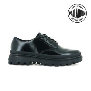 【PALLADIUM】 PALLATROOPER限量經典牛皮法式皮鞋 黑 77209-010