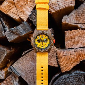 LUMINOX 雷明時Bear Grylls Survival 貝爾荒野求生計時腕錶黃 3745ECO