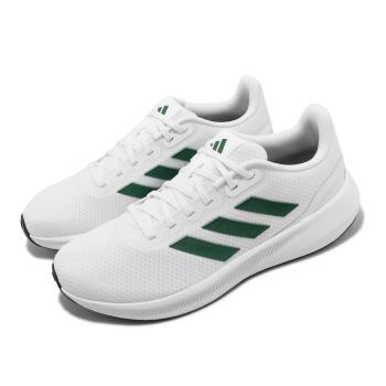 adidas 慢跑鞋 Runfalcon 3.0 男鞋 白 綠 緩震 運動鞋 基本款 愛迪達 ID2293