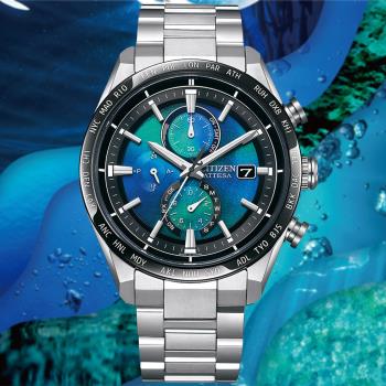 CITIZEN星辰 GENTS系列  千彩之海 光動能 電波計時腕錶 AT8188-64L