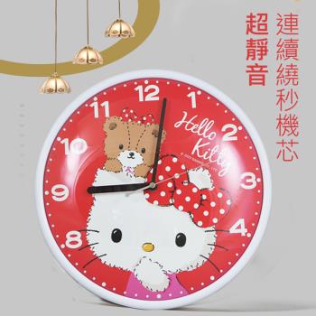 【HELLO KITTY】喜氣小熊凱蒂貓超靜音掛鐘 (JM-W2369KT-A)