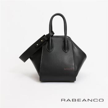 【RABEANCO】LU拉鍊款手提肩背兩用包(黑)