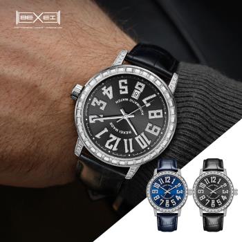 BEXEI 貝克斯 鑲鑽星輝系列 男士鑲鑽全自動機械錶9170