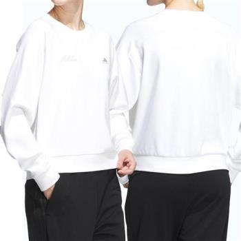 Adidas RCO Crew 女 白色 日常 休閒 訓練 大學衣 上衣 長袖 IP7090