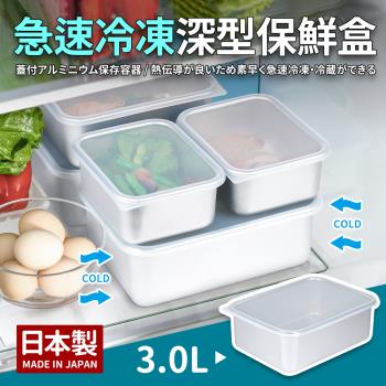 日本製急速冷凍深型保鮮盒(大)3.0L