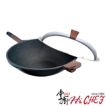 《掌廚HiCHEF》木柄輕量不沾鍋40CM 中華炒鍋(適用電磁爐)