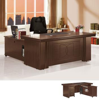 Boden-賈特5.9尺L型主管辦公桌組合(辦公桌+側邊收納長櫃+活動置物櫃)