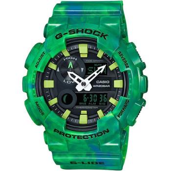 【CASIO 卡西歐 】G-SHOCK 衝浪運動 G-LIDE系列 大理石紋 200米防水電子錶 雙顯運動錶 GAX-100MB-3A 綠