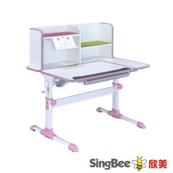 【SingBee 欣美】寬105cm SBD-506 智能小博士L板桌(書桌 兒童書桌 升降桌)