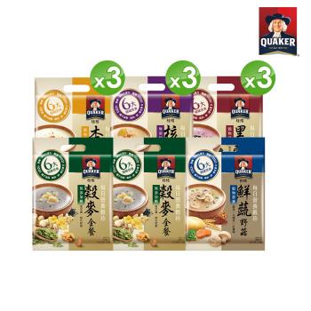 【QUAKER 桂格】營養榖珍麥片綜合系列-10包/袋*12袋組