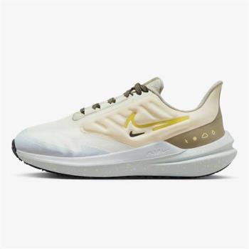 Nike 女鞋 慢跑鞋 緩震 防潑水 AIR WINFLO 9 SHIELD 米黃藍【運動世界】DM1104-100