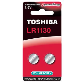 【東芝Toshiba】LR1130鈕扣型189鹼性電池8粒裝(1.5V LR54鈕型電池 無鉛 無汞)