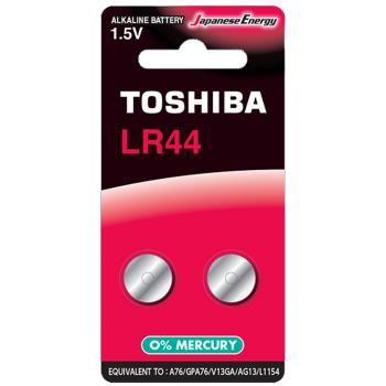 【東芝Toshiba】LR44鈕扣型A76鹼性電池8粒裝(1.5V鈕型電池 無鉛 無汞)