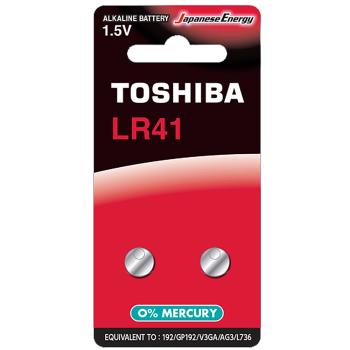 【東芝Toshiba】LR41鈕扣型192鹼性電池8粒裝(1.5V鈕型電池 無鉛 無汞)