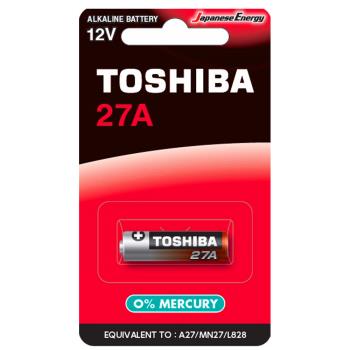 【東芝Toshiba】27A高伏特 鹼性電池12V電池4粒裝(吊卡裝L828/MN27搖控器電池)