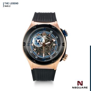 【NSQUARE】The Legend 傳奇系列 Santos Leslie 45mm機械錶-奢華黑金 G0544‐N45.2