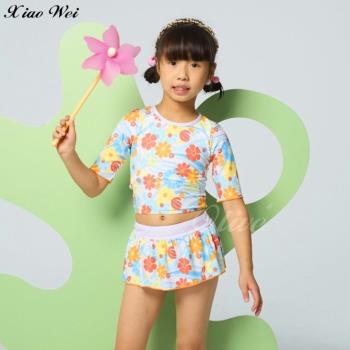 【沙麗品牌】 流行女童二件式短袖裙款泳裝 NO.238028